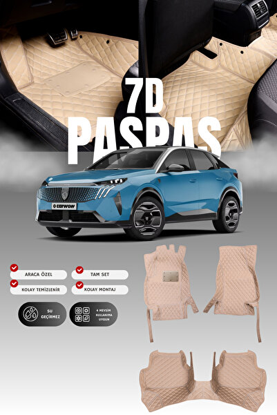 stiloto سجادة أرضية للسيارة من الجلد بتصميم حوض السباحة لسيارة بيجو 3008 الهج...