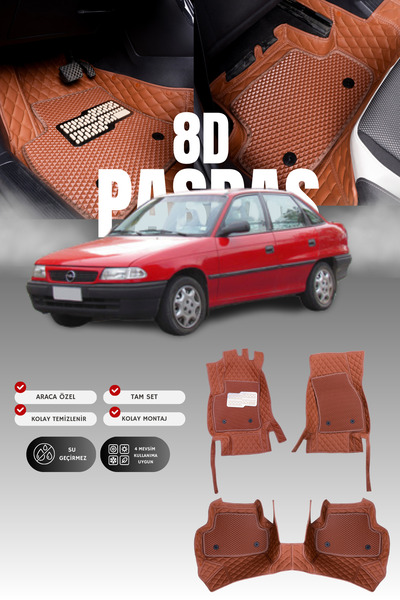 stiloto دواسة سيارة جلدية لسيارة أوبل أسترا إف (2000-2006) 8D |   حماية كاملة...