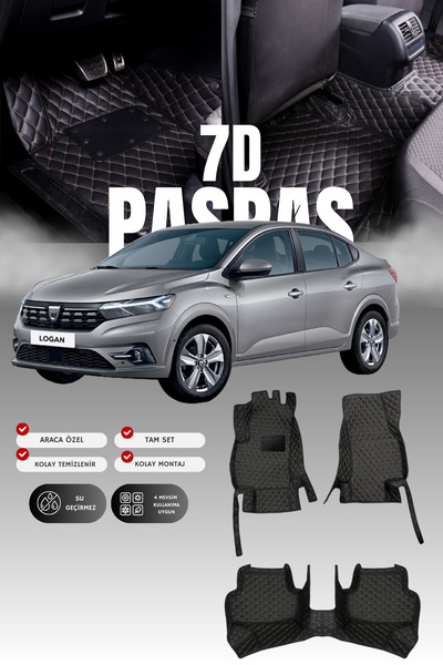 stiloto دواسة سيارة جلدية لداسيا لوجان (2020 وما بعدها) بتصميم حوض سباحة 7D |...