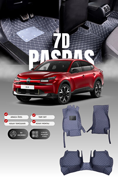 stiloto Citroen C4X Benzinli (2022 ve sonrası) 7D Deri Havuzlu Oto Paspas | T...