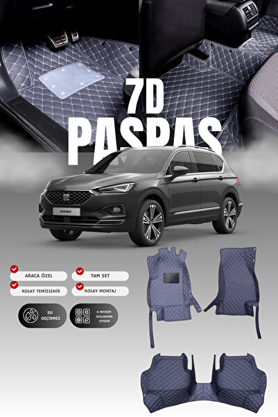 stiloto سجادة أرضية للسيارة من الجلد 7D لسيارة سيات تاراكو (2018 وما بعدها) |...