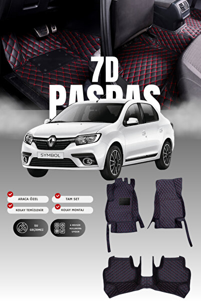 stiloto سجادة أرضية للسيارة من الجلد بتصميم حوض السباحة لسيارة رينو سيمبول (2...