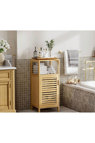 nuria home Bambu Çok Amaçlı Raflı Dolap Çamaşır Düzenleyici Organizer 36*33*8...