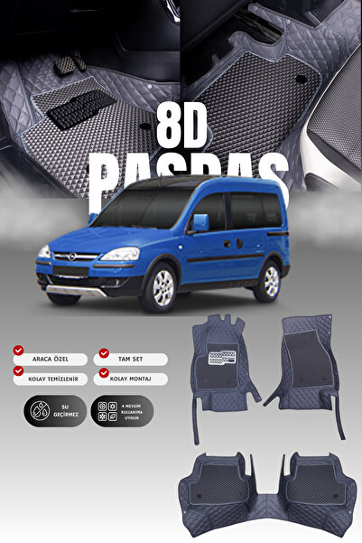 stiloto سجادة أرضية جلدية لسيارة أوبل كومبو سي (2001-2011) 8D |   حماية كاملة...