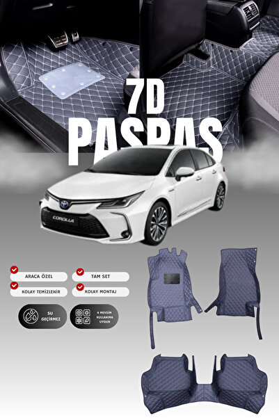 stiloto سجادة أرضية للسيارة من الجلد (7D) لسيارة تويوتا كورولا هايبرد (2019 و...