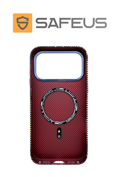 SAFEUS iPhone 17 Pro Max Carbon Fiber Magsafe Compatible Hard Shockproof Premium Case