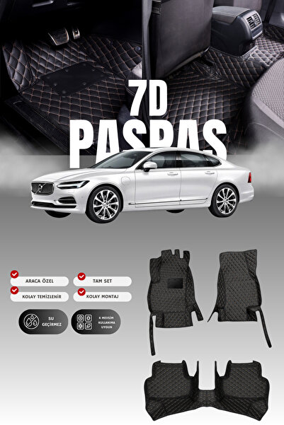 stiloto فولفو S90 (2016-2020) سجادة أرضية للسيارة من الجلد 7D |   حماية كاملة...