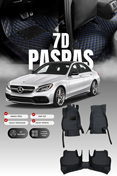 stiloto دواسة سيارة جلدية لمرسيدس C200 / W205 (2014-2021) بتصميم حوض سباحة سب...