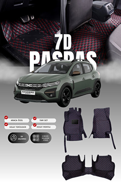 stiloto دواسة سيارة جلدية لداسيا سانديرو (2020 وما بعدها) بتصميم حوض سباحة 7D...