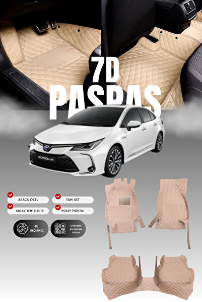 stiloto سجادة أرضية للسيارة من الجلد (7D) لسيارة تويوتا كورولا هايبرد (2019 و...