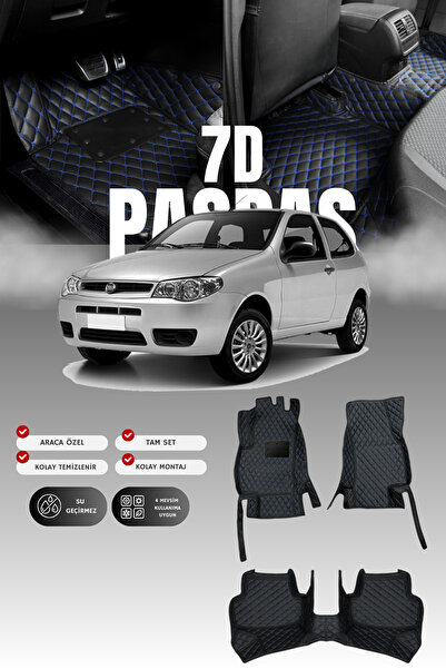 stiloto دواسة سيارة جلدية لسيارة فيات باليو (1997-2012) بتصميم 7D |   حماية ك...