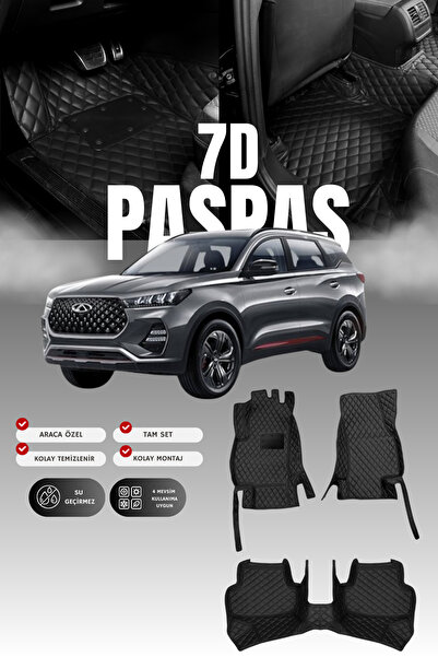 stiloto سجادة أرضية للسيارة من الجلد لسيارة شيري تيجو 7 برو (2020 وما بعدها) ...