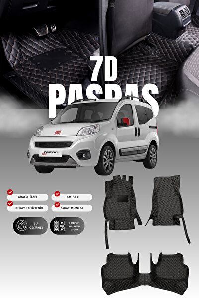 stiloto سجادة أرضية جلدية للسيارة فيات فيورينو (2007-2025) 7D |   حماية كاملة...