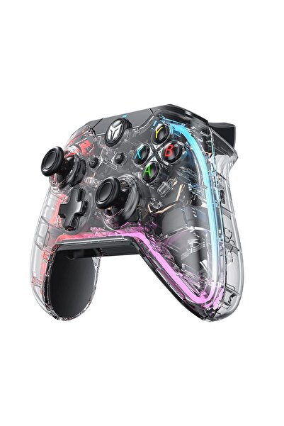 Generic RGB Wired PC Gaming Controller Gamepad Macro Turbo Dual Shock Vibration for Switch Windows