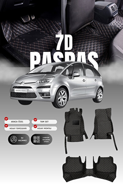 stiloto سجادة أرضية للسيارة من الجلد لسيتروين سي4 بيكاسو (2006-2013) 7D |   ح...