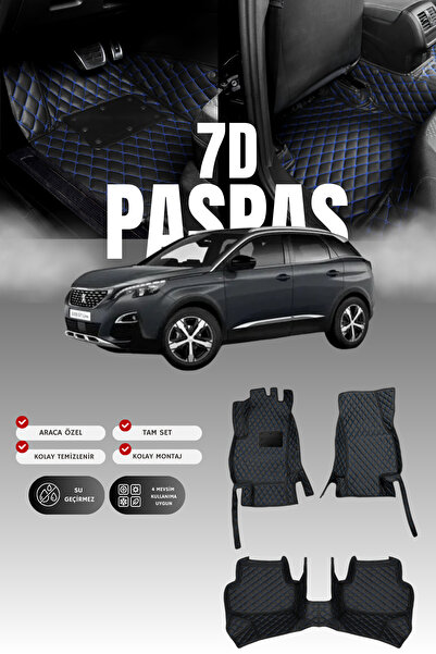 stiloto دواسة سيارة جلدية سباعية الأبعاد لبيجو 3008 (2016-2020) |   حماية كام...