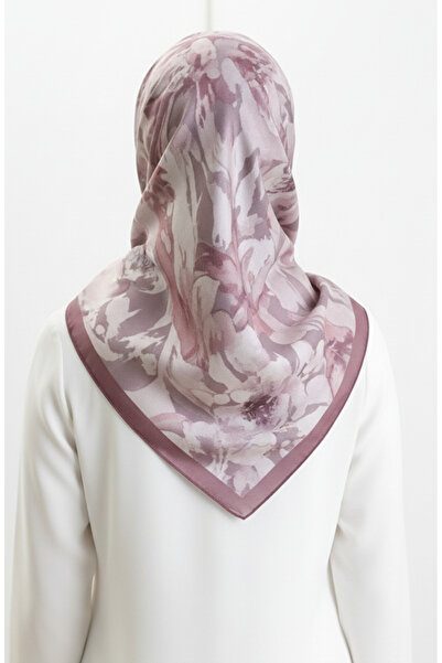 sefamerve Κεχριμπαρένιο κασκόλ με σχέδιο 70325-05 Plum