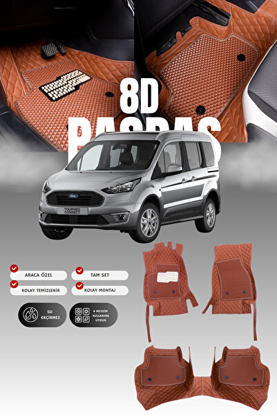 stiloto Ford Tourneo Connect (2013-2022) 8D Deri Havuzlu Oto Paspas | Tam Kor...
