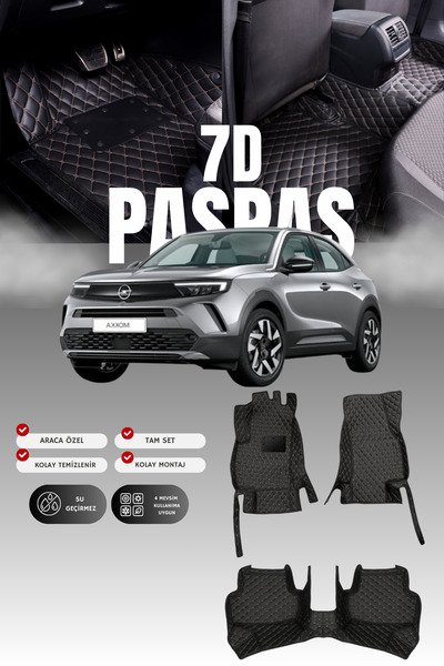 stiloto سجادة أرضية للسيارة من الجلد (7D) لسيارة أوبل موكا التي تعمل بالبنزين...