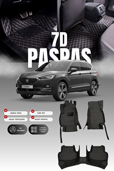 stiloto سجادة أرضية للسيارة من الجلد 7D لسيارة سيات تاراكو (2018 وما بعدها) |...