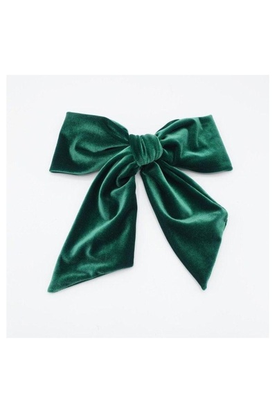 MadyaButik Agrafă elastică pentru păr pentru femei, verde smarald, catifea, c...