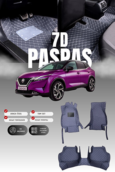 stiloto سجادة أرضية جلدية لسيارة نيسان قاشقاي إي-باور (2021 وما بعدها) بتصميم...