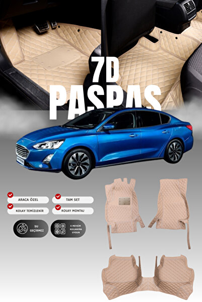 stiloto فورد فوكس (2018 وما بع ذلك) سجادة أرضية للسيارة من الجلد 7D |   حماية...