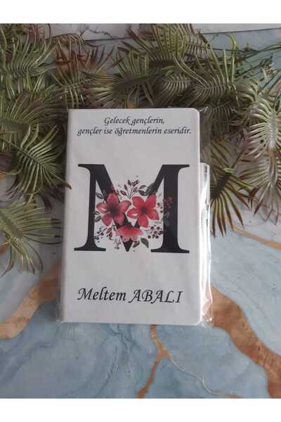 Mira Baskı Kişiye Özel Termo Deri Çiçek Desenli Harf Kalem Hediyeli