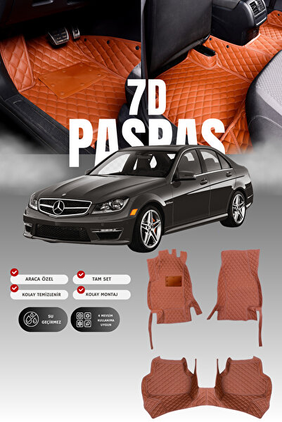 stiloto دواسة سيارة جلدية لمرسيدس C180 / W204 (2007-2014) بتصميم حوض سباحة 7D...