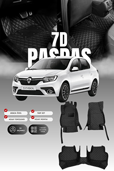 stiloto سجادة أرضية للسيارة من الجلد بتصميم حوض السباحة لسيارة رينو سيمبول (2...