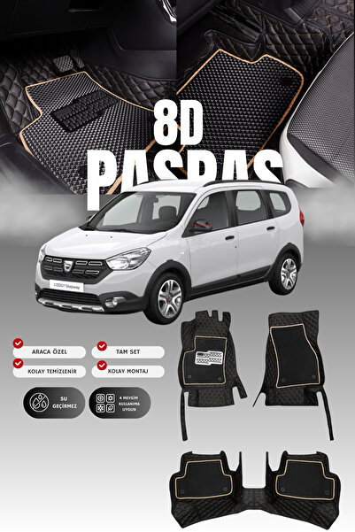 stiloto دواسة سيارة جلدية لداسيا لودجي (2012-2023) 8D |   حماية كاملة، مخصصة ...