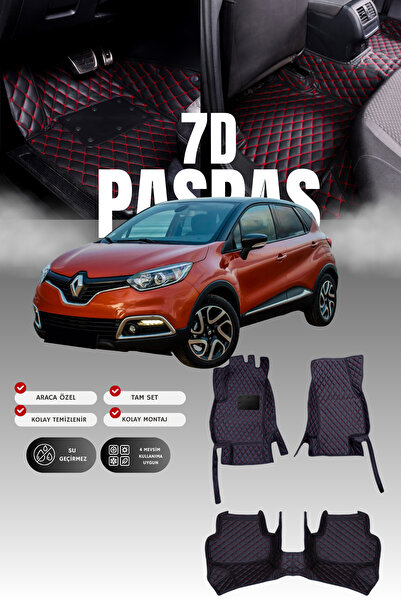 stiloto سجادة أرضية جلدية للسيارة رينو كابتور (2013-2019) 7D |   حماية كاملة،...