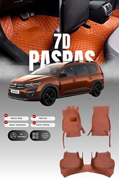 stiloto دواسة سيارة جلدية من 7 قطع لداسيا جوجر (2021 وما بعدها) |   حماية كام...