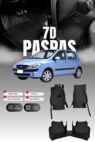 stiloto دواسة سيارة جلدية لهيونداي جيتز (2002-2011) بتصميم حوض سباحة 7D |   ح...