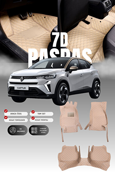stiloto سجادة أرضية للسيارة من الجلد لرينو كابتشر (2020 وما بعده) طراز 7D |  ...