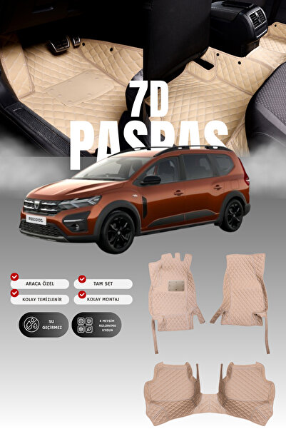 stiloto دواسة سيارة جلدية من 7 قطع لداسيا جوجر (2021 وما بعدها) |   حماية كام...