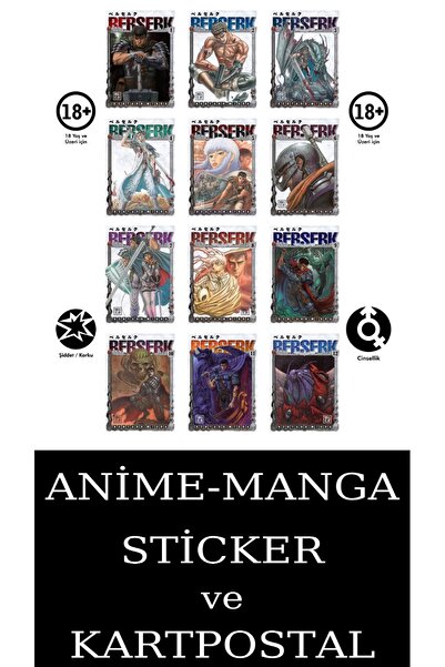 Athica Berserk 1-2-3-4-5-6-7-8-9-10-11-12 Manga Seti (12 KİTAP) / Anime-Manga...