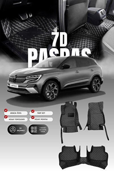 stiloto سجادة أرضية للسيارة من الجلد (7D) لسيارة رينو أسترال الهجينة بالكامل ...