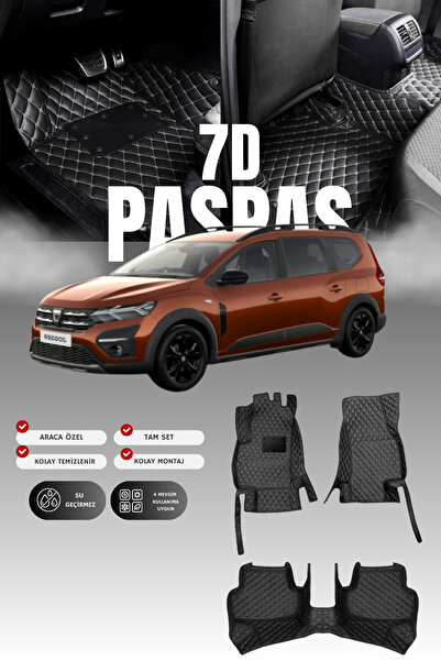 stiloto دواسة سيارة جلدية من 7 قطع لداسيا جوجر (2021 وما بعدها) |   حماية كام...