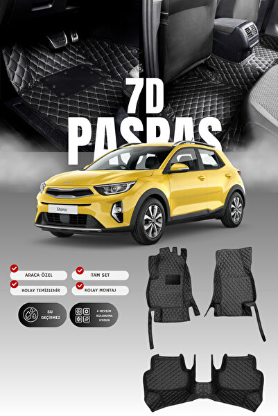 stiloto سجادة أرضية جلدية للسيارة كيا ستونيك (2017 وما بعدها) 7D |   حماية كا...