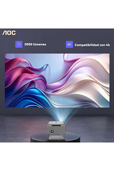 Aoc Projector 300-Inch Display - RS6 PRO Projector, Compatible with PS4/PS5/PC