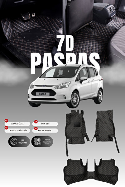 stiloto سجادة أرضية جلدية للسيارة فورد سي-ماكس (2003-2010) 7D |   حماية كاملة...