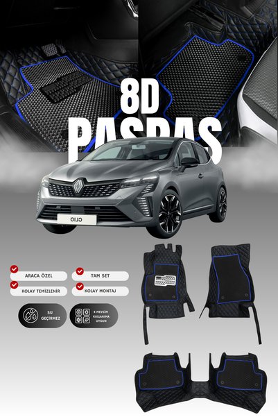 stiloto Renault Clio 5 Hatchback Elektrikli (2019 ve sonrası) 8D Deri Havuzlu...
