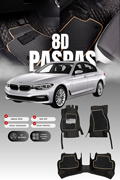 stiloto سجادة أرضية جلدية لسيارة بي إم دبليو الفئة الخامسة G30 (2017-2023) 8D...