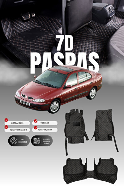 stiloto دواسة سيارة جلدية لرينو ميجان 1 (1996-2002) طراز 7D |   حماية كاملة، ...