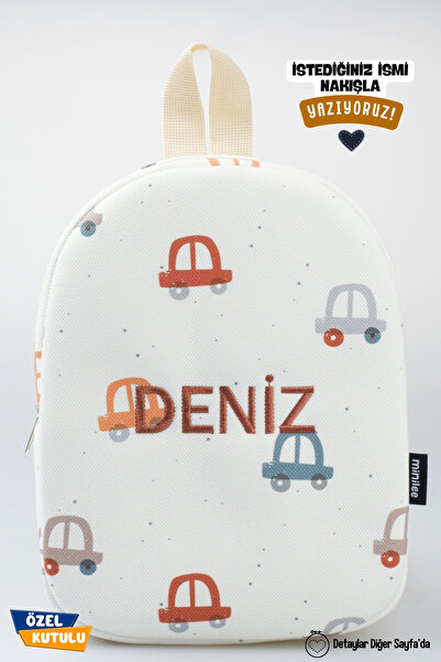 Minilee Minik Arabacıklar – Araba Desenli Anaokulu Kreş Çocuk Çantası Kişiye ...