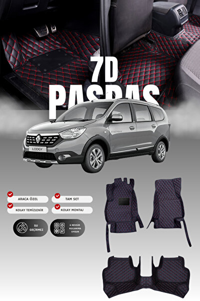 stiloto دواسة سيارة جلدية من 7 قطع لداسيا لودجي (2012-2023) |   حماية كاملة، ...