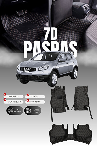 stiloto سجادة أرضية جلدية لسيارة نيسان قاشقاي ذات 5 مقاعد (2010-2013) بتصميم ...