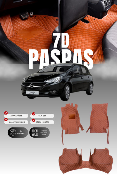 stiloto دواسة سيارة جلدية لسيارة أوبل كورسا إي (2014-2019) بتصميم حوض سباحة م...