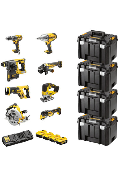 Dewalt Set de 8 scule cu 4 baterii DCK865P4T
